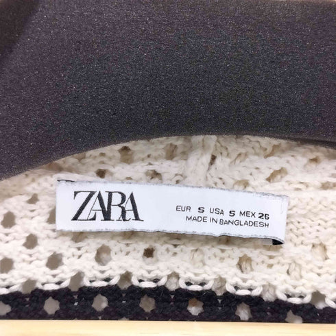 ザラ ZARA HOODED KNIT SWEATER WITH STRIPES Square One クロップドサマーニットフーディー レディース import:S