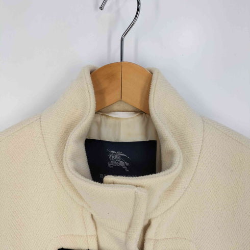 バーバリーロンドン BURBERRY LONDON 水牛角トグル スタンドカラー ウール ダッフルコート レディース 38