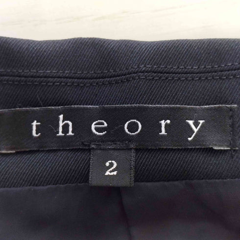 セオリー theory 金ボタン 紺ブレ ダブル テーラードジャケット レディース JPN:2