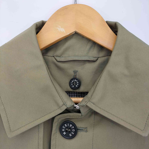 マッキントッシュフィロソフィー MACKINTOSH PHILOSOPHY 英国製 チェックライナー付き 玉虫 ベルテッド ステンカラーコート メンズ UK:38