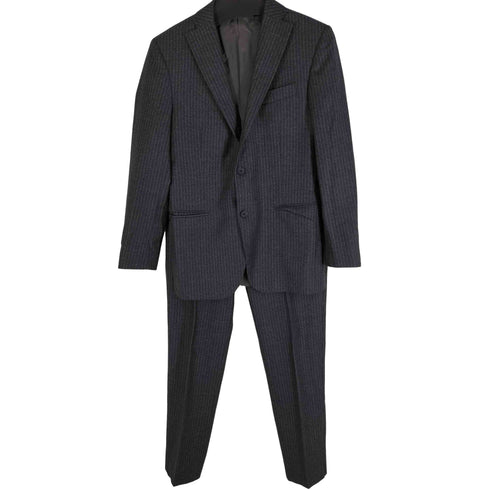 CC COLLECTION CORNELIANI 2Bストライプテーラードジャケット センタープレススラックス セットアップ メンズ 46 8R