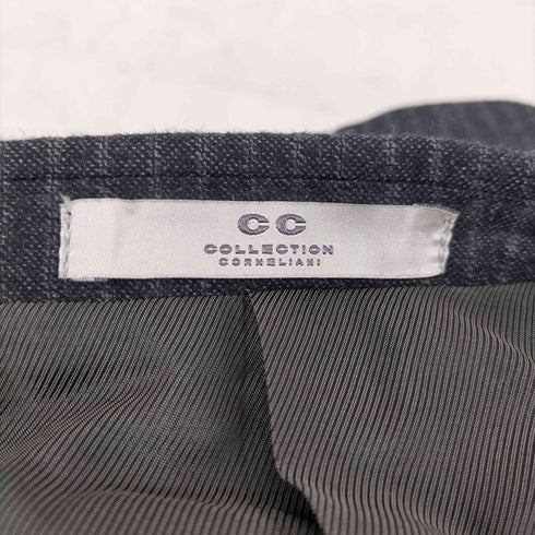 CC COLLECTION CORNELIANI 2Bストライプテーラードジャケット センタープレススラックス セットアップ メンズ 46 8R