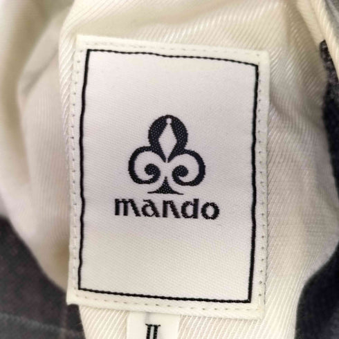 マンドー MANDO チェック ダブルブレスト ウール テーラードジャケット メンズ JPN:2