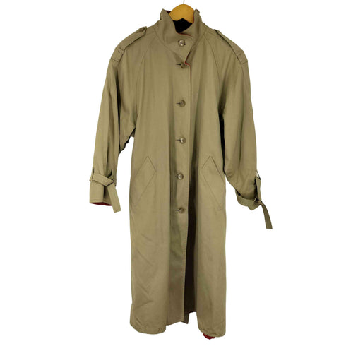ロンドンフォグ LONDON FOG ロングトレンチコート 裏地赤エポレット レディース US:12
