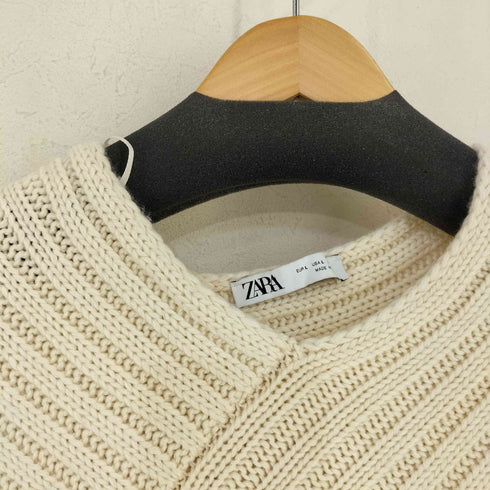 ザラ ZARA アシンメトリー ロングポンチョ ケープ レディース import:L