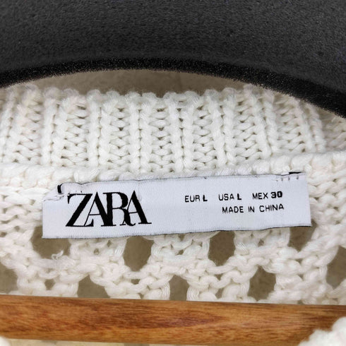 ザラ ZARA クロップド クロッシェニットベスト レディース JPN:L