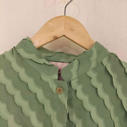 HENTECO POP flower petal pattern shirt レディース