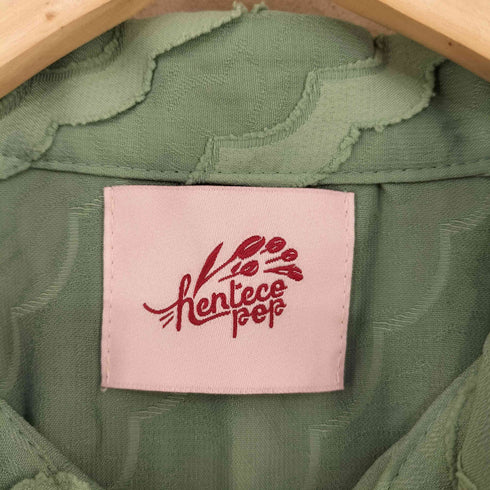 HENTECO POP flower petal pattern shirt レディース