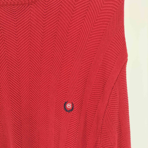 チャップスラルフローレン CHAPS RALPH LAUREN ワンポイント 刺繍 コットン ヘリンボーン ニット メンズ import:XL