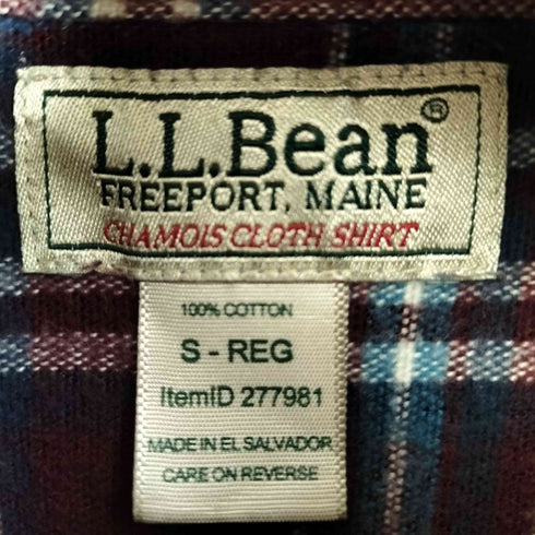 エルエルビーン L.L.Bean TRADITIONAL FIT CHAMOIS CLOTH SHIRT シャミークロスシャツ ヘビーネル メンズ import:S