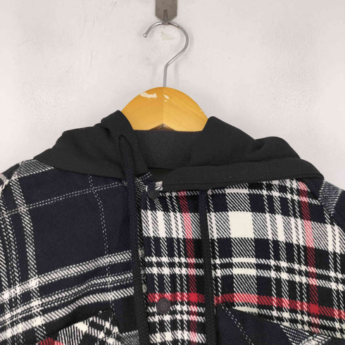 ザラ ZARA ネルシャツドッキングパーカー メンズ M