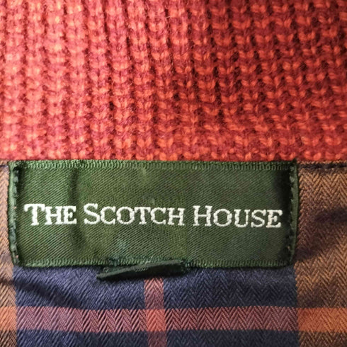 ザスコッチハウス The Scotch House 刺繍 ウールナイロン ハイネック ハーフボタン ニットプルオーバー メンズ import:L