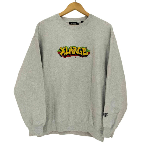 エクストララージ XLARGE GRAFFITI EMBROIDERY CREWNECK SW グラフィティロゴ スウェット メンズ JPN:S