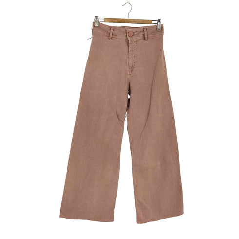 ザラ ZARA ストレートハイウエストデニム ピンク レディース EUR:38