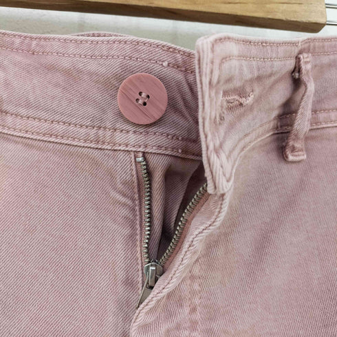 ザラ ZARA ストレートハイウエストデニム ピンク レディース EUR:38
