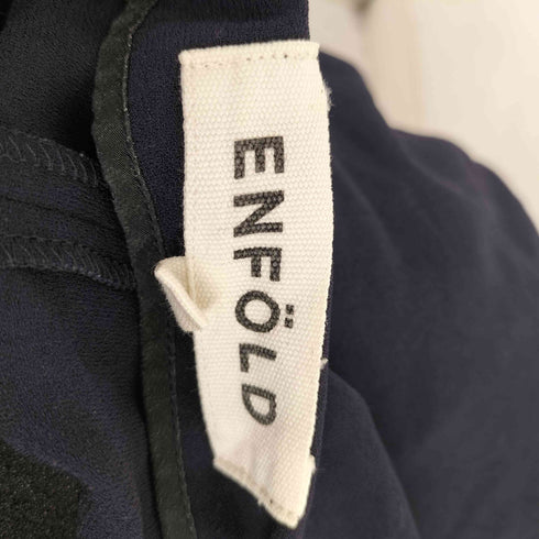 エンフォルド ENFOLD ノースリーブドレープ スリットブラウス レディース 38