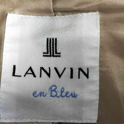 ランバンオンブルー LANVIN en Bleu スナップボタン ノーカラーショートジャケット レディース