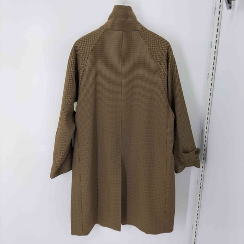 ジーユー GU バルマカーンコート 千鳥格子ステンカラーコート メンズ JPN:M