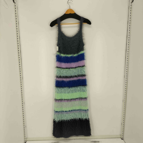 グレイル GRL ボーダー柄シャギーニットキャミワンピース レディース FREE