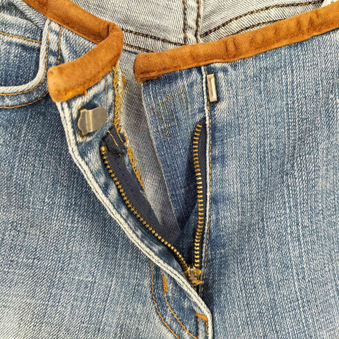 7 For All Mankind USA製 BOOT CUT スウェード切替 デニムパンツ レディース 27inch