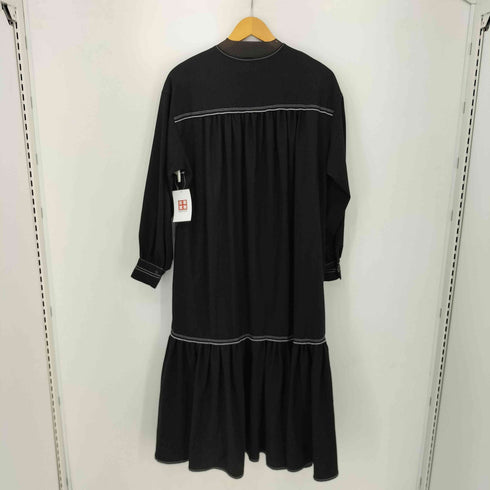 レイビームス Ray BEAMS 配色 ステッチ ギャザー ワンピース レディース