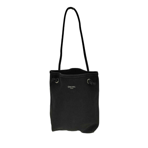 オーチバル ORCIVAL 19SS ロゴ プリント レザー ストラップ キャンバス ショルダーバッグ メンズ