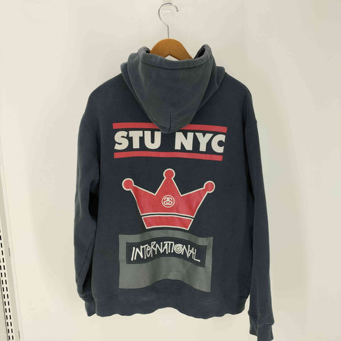 ステューシー Stussy OLD クラウンSSリンク STU NYCプリントプルオーバーパーカー メンズ JPN:L
