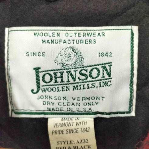 ジョンソンウーレンミルズ Johnson Woolen Mills 90S USA製 ジップアップ タータンチェック ウールジャケット メンズ import:XS