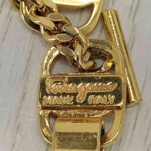 サルヴァトーレフェラガモ Salvatore Ferragamo チェーンブレスレット イタリア製 メンズ