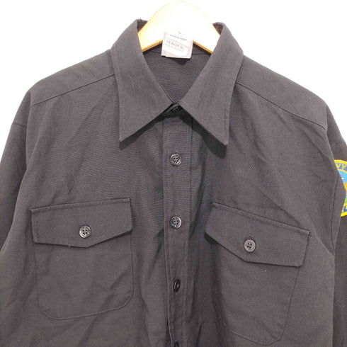 ユーエスネイビー U.S.NAVY ドレスシャツ 2007年製 ワッペン付き メンズ