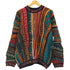 クージー COOGI 90S オーストラリア製 マルチカラー 総柄 3D ニット セーター メンズ import:M