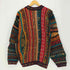 クージー COOGI 90S オーストラリア製 マルチカラー 総柄 3D ニット セーター メンズ import:M