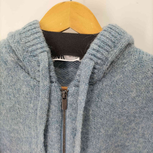 ザラ ZARA アルパカ混ニットジップアップパーカー レディース import:S