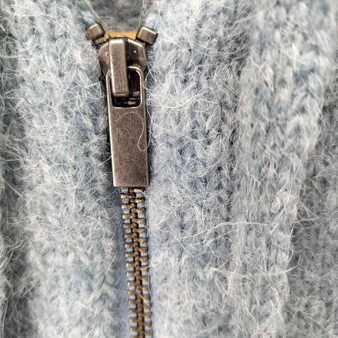 ザラ ZARA アルパカ混ニットジップアップパーカー レディース import:S