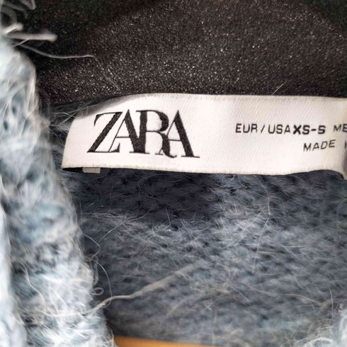 ザラ ZARA アルパカ混ニットジップアップパーカー レディース import:S
