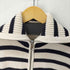 ザラ ZARA ハイネックボーダーハーフジップコットンニット レディース import:S