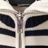 ザラ ZARA ハイネックボーダーハーフジップコットンニット レディース import:S