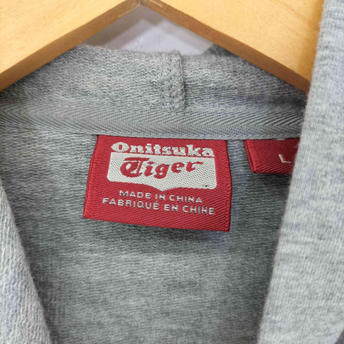 オニツカタイガー ONITSUKA TIGER ロゴプレート スタッズ装飾 ジップアップパーカー レディース JPN:L