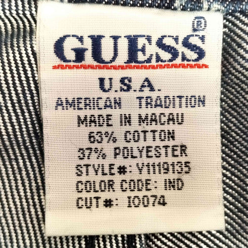 ゲス GUESS 90S USA製 ロゴ刺繍 デニムパンツ メンズ