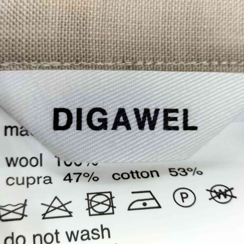 ディガウェル DIGAWEL 1タック センタープレス ウール スラックス メンズ JPN:2