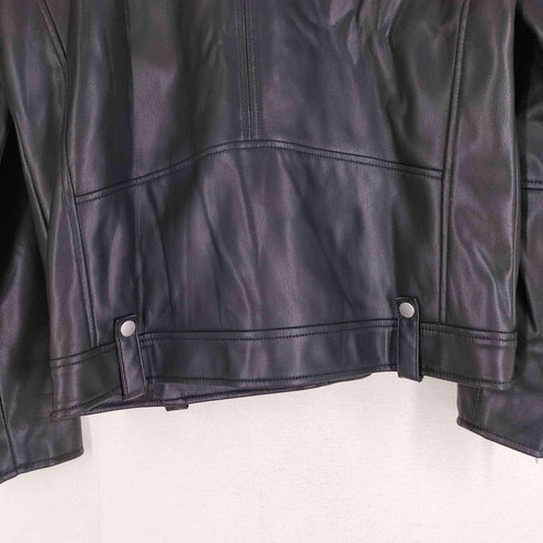 ザラ ZARA フェイクレザー ダブルライダースジャケット メンズ import:M