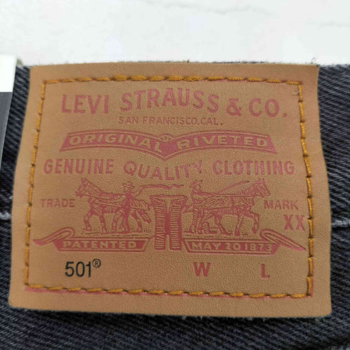リーバイス Levis 501 ORIGINAL スタッズ付ボタンフライブラックデニム レディース W25/L30