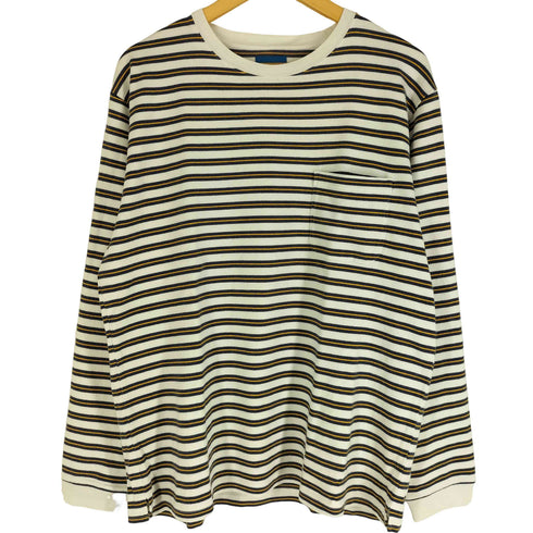 ビームス BEAMS 1ポケットボーダーL/S TEE メンズ import:L