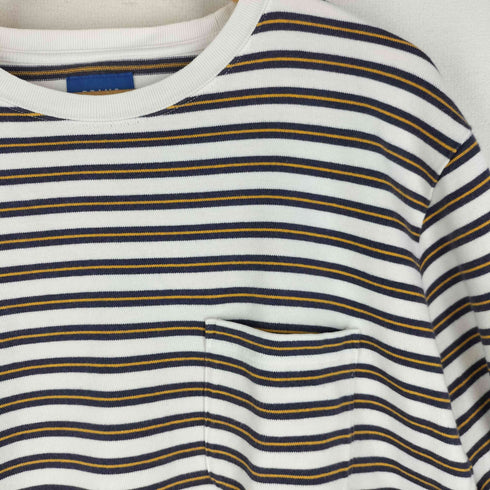 ビームス BEAMS 1ポケットボーダーL/S TEE メンズ import:L