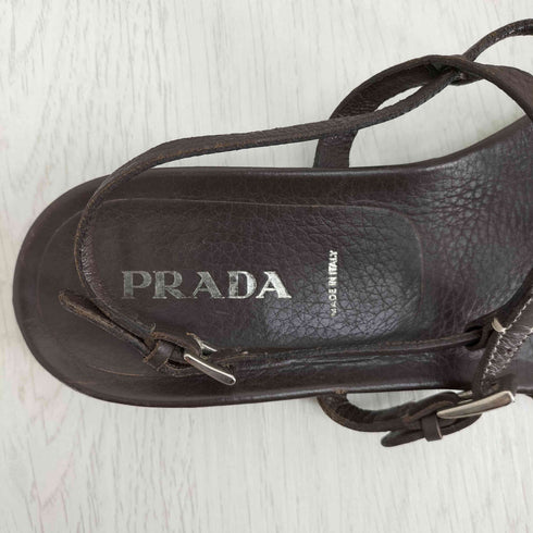 プラダ PRADA レザーストラップサンダル レディース