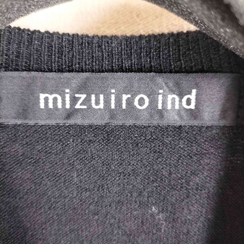 ミズイロインド mizuiro ind ダブルブレストワイドカーディガン レディース