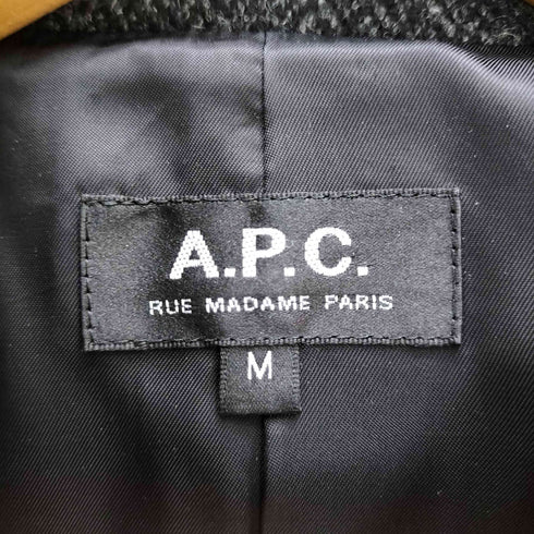 アーペーセー A.P.C. ヘリンボーン ウール ステンカラーコート メンズ import:M