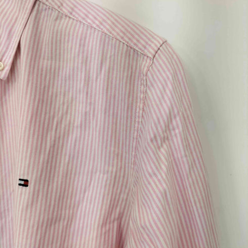 トミーヒルフィガー TOMMY HILFIGER コットン ロゴ刺繍ストライプBDシャツ メンズ JPN:S