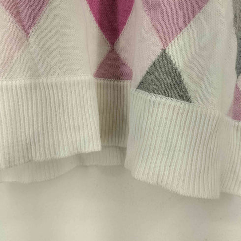 バーバリーゴルフ BURBERRY GOLF ジップアップアーガイルニット レディース JPN:M