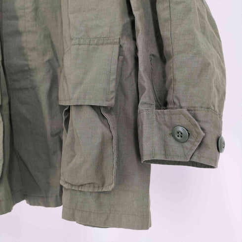 ユーエスアーミー U.S. ARMY 60S 4TH COTTON WIND RESISTANT RIP STOP POPLIN CLASS 1 URBAN SURPLUS リップストップ ポプリン 4th ジャングルファティーグ ミリタリーシャツ 1968年製 メンズ import:XXL